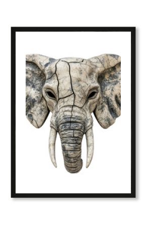 Cracked Elephant Head, Stone Texture