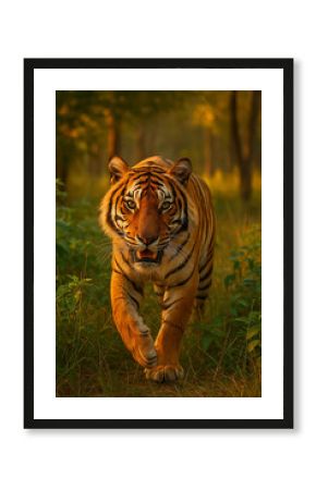 Majestätischer Bengalischer Tiger im goldenen Dschungellicht – Kraftvolles Tierportrait in höchster Auflösung
