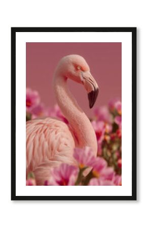 Pink flamingo summer vibes background