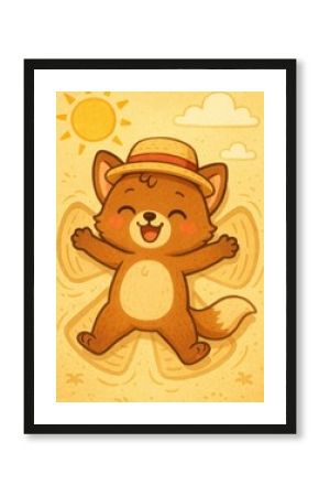 Joyful fox enjoying sunshine