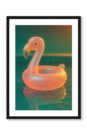 Inflatable flamingo pool float.