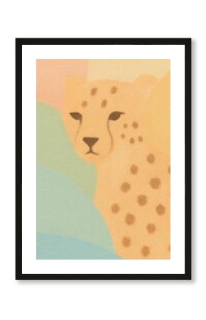 Abstract cheetah pastel elegance