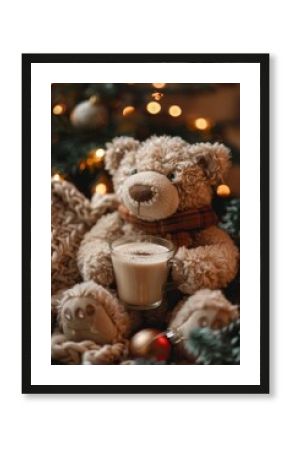 Cozy Bear Sips Eggnog