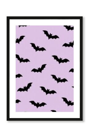 [light purple background with falling bats mobile wallpaper]