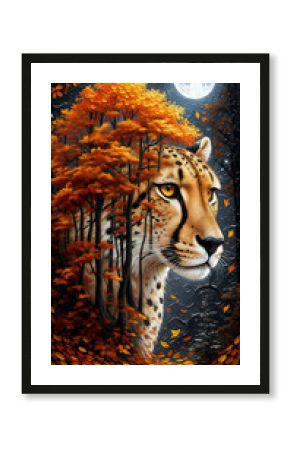 Tiger in the night I Wall Decor 