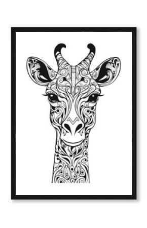 Giraff head sketch giraffe drawing.