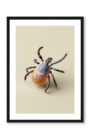 Detailed Close-Up of Deer Tick Blacklegged Specimen for Lyme Disease Awareness and Medical Research in Health and Parasitology Trends