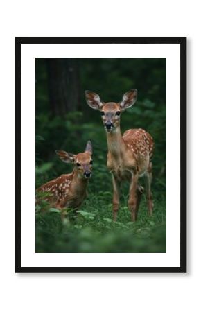 Adorable deer fawns wildlife animal nature forest mammal cute baby fawn deer