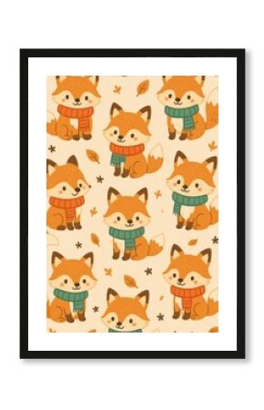 Charming foxes in cozy scarves.