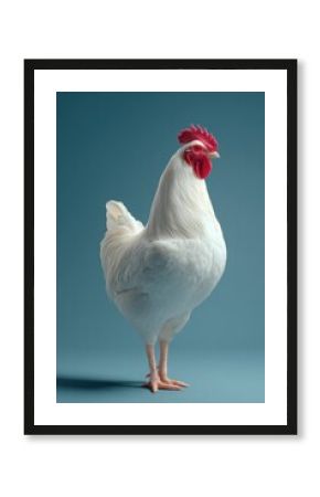 Authentic White Rooster Chicken Boy Day Holiday Premium Model with Clear Identity for Modern Spring Branding and Easter Seasonal Marketing Campaigns