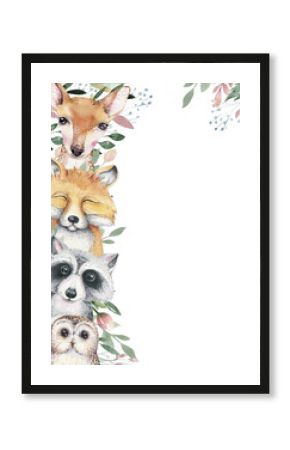 animal invite boys girls party invitation card holiday child friends friendship poster background illustration birthday card invite evite