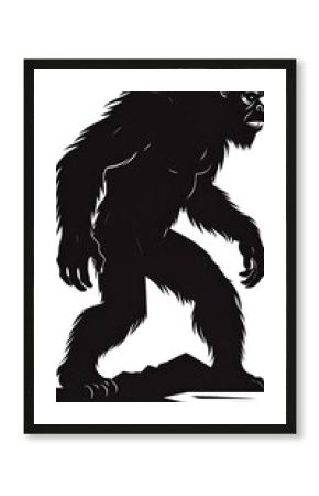 Large hairy creature, walking