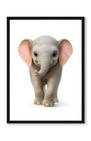 baby elephant isolated on white