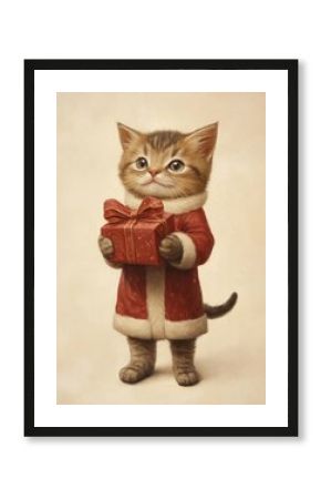 Kitten christmas animal coat.