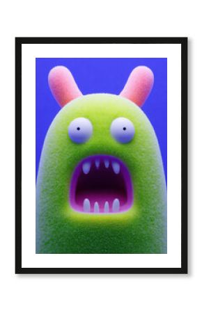 funny halloween monster characters with colorful 3d cartoon fantasy design