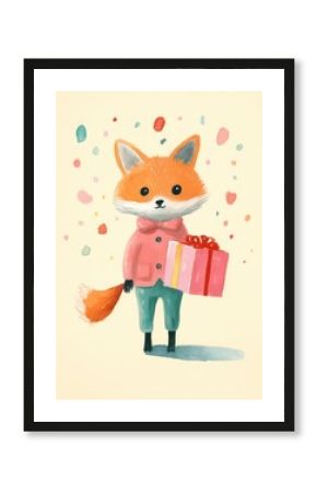 Fox nature cute art.