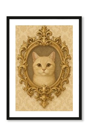 Elegant cat portrait wallpaper