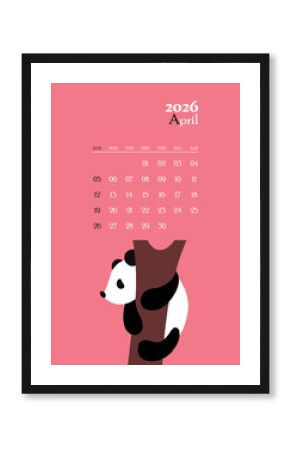 April month calendar 2026