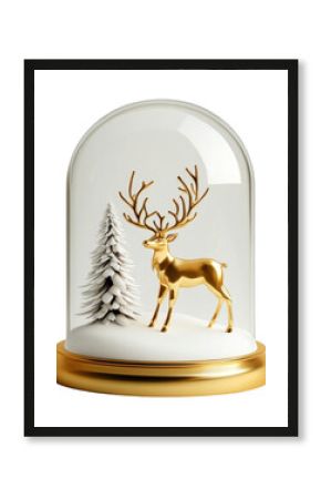 PNG Glass Dome christmas festival reindeer.