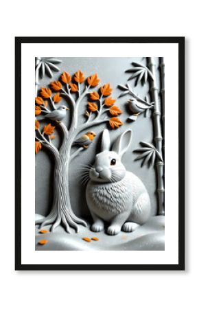  Rabbit in the forest