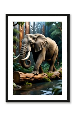 Elephant in the forest 