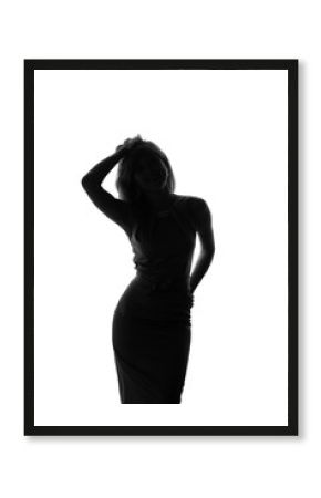 silhouette figure of a young woman