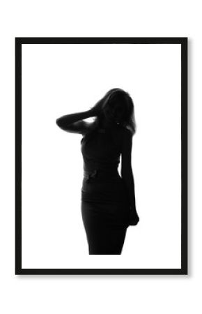 silhouette figure of a young woman