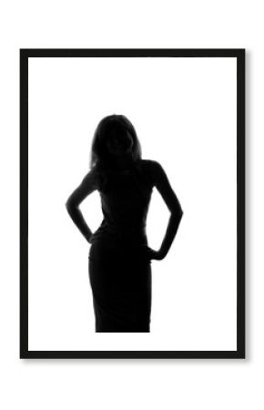 Portrait of a young woman on an isolated background