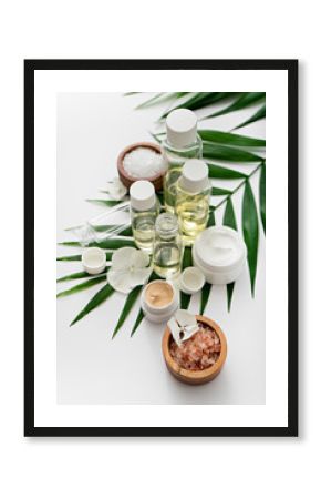 aromatherapy theme , handmade cosmetic. close up view