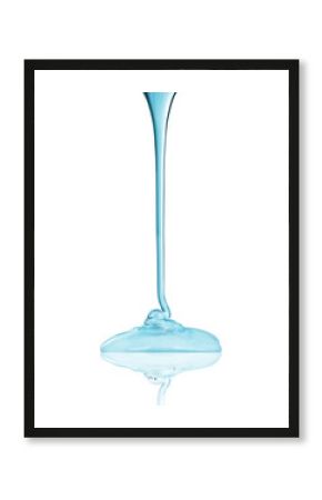 Transparent drip isolated on a white background