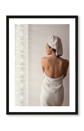 Girl wrapped in towels