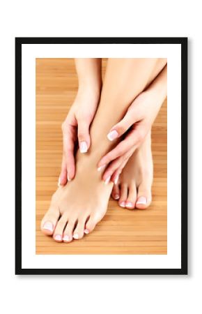 Female hands and feet