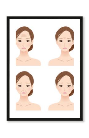 40代女性　美容　シワ　顔セット