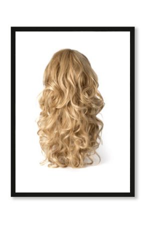 long curly blond wig