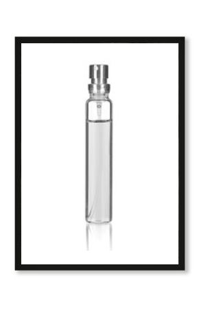 Cosmetic pump bottle on white