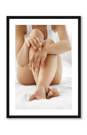 Hand Skin Care. Closeup Of Beautiful Woman Hands With Manicure