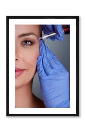 middle age woman on botox treatment