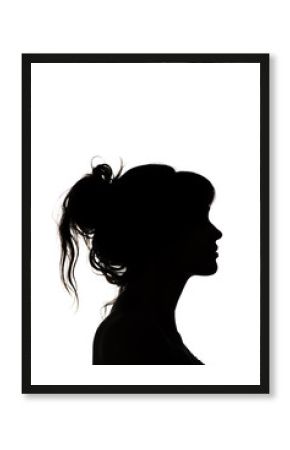 silhouette of beautiful profile of female head concept beauty and fashion