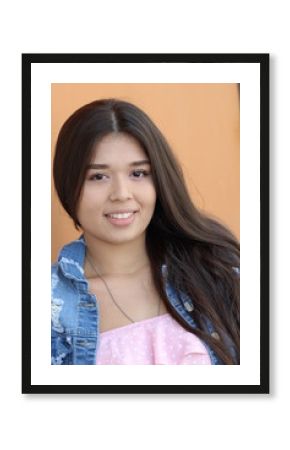 Long haired young female headshot 