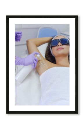 Preparation for diode laser hair removal