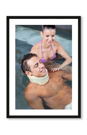 Man In Pool with Beautiful Woman