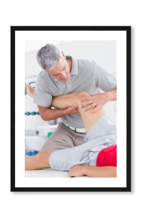 Man having leg massage