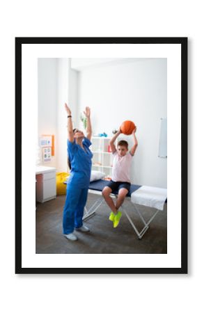 Active professional nurse being involved in treating session