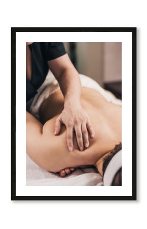 trapezius muscle massage - Female Patient - back massage