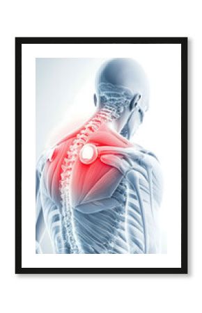 Man with Upper Back Pain.