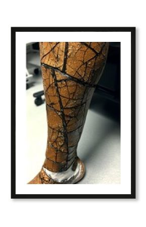 Cracked Earth Leg Prosthetic Studio Shot.