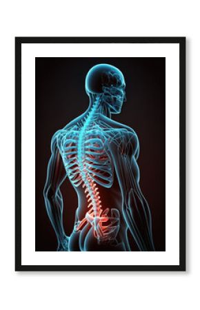 Back pain. Lumbago, sciatica. Generate by AI
