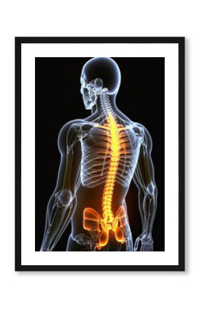 Back pain. Lumbago, sciatica. Generate by AI