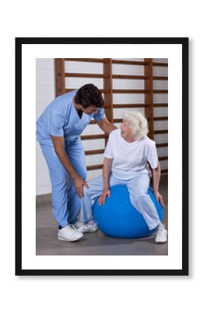 Physical Therapist helping a Patient