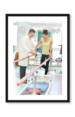 young woman at the physiotherapist